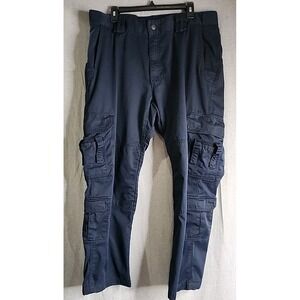 5.11 Tactical Series Pants Mens 38x30 Dark Blue Cargo Multi Pocket STAINS